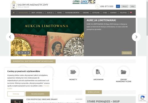 SALON NUMIZMATYCZNY MATEUSZ WÓJCICKI SPÓŁKA Z OGRANICZONĄ ODPOWIEDZIALNOŚCIĄ